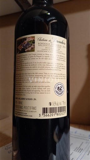 Bordeaux Bordeaux Supérieur Château Parenchère 2016