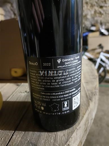 Languedoc Saint-Chinian La Maurerie Osvaldo 2022