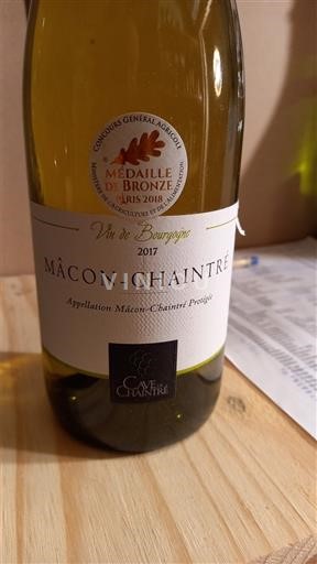 Borgonha Mâcon e mâcon-villages Cave de Chaintré 2017