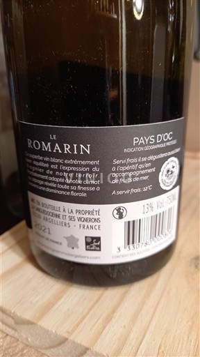 Linguadoca e Rossiglione Paese d'Oc Les Vignerons Argeliers Le Romarin 2021
