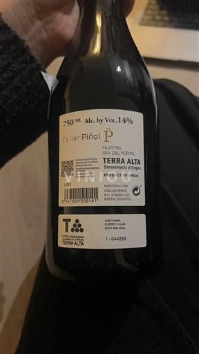 Catalogna Terra Alta Celler Piñol N.S. de la Portal 2023