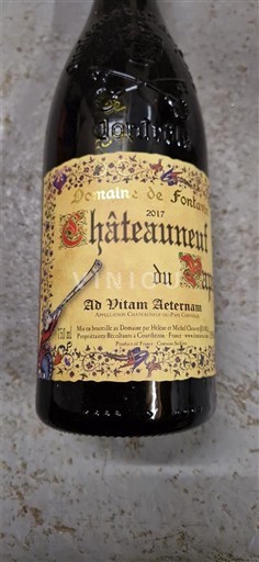 Rhônen laakso Châteauneuf-du-Pape Domaine Fontavin Ad Vitam Aeternam 2017