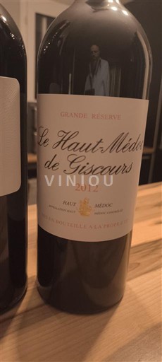 Bordeaux Haut-Médoc Le Haut-Médoc de Giscours Grande Réserve 2012