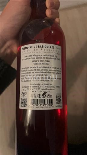 Roussillon Côtes-du-Roussillon Trémoine de Rasiguières 2021