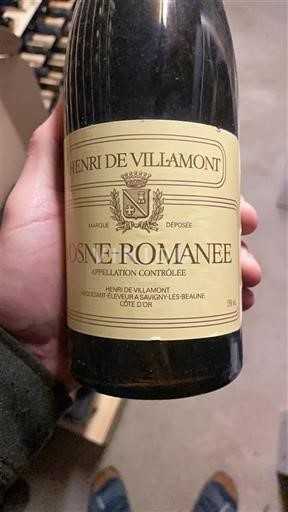 Burgundsko Vosne-romanée Henri de Villamont Neročník