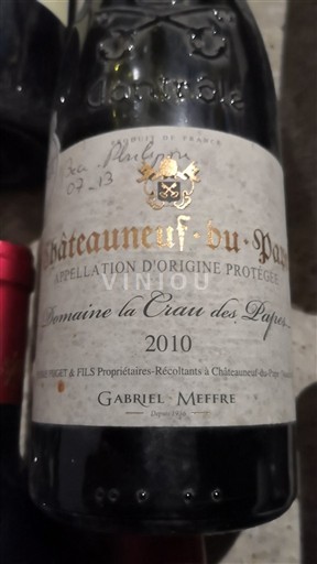 Valle del Ródano Châteauneuf-du-Pape. Domaine La Crau des Papes 2010