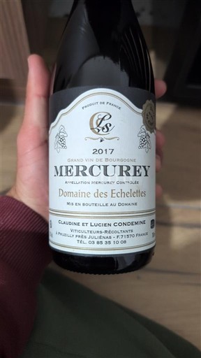 Bourgondië Mercurey Domaine S Echelettes 2017