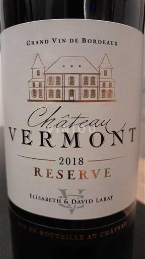Bordeaux Château Vermont Réserve 2018
