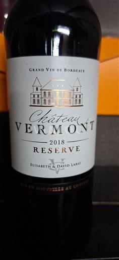 Bordo Château Vermont Réserve 2018