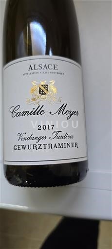 Alsacia Vendanges Tardives Camille Meyer Vendanges Tardives Gewurztraminer 2017