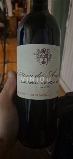 Bordeaux Lalande-de-Pomerol Château S Annereaux Ei vuosikertaa