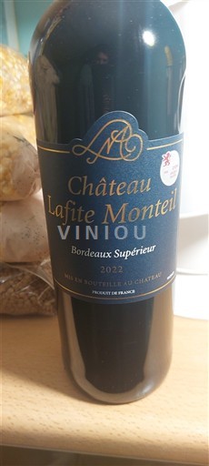 Bordeaux Bordeaux supérieur Château Lafite Monteil 2022