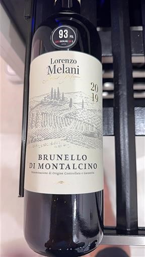 Toscane Brunello di Montalcino Lorenzo Melani 2019