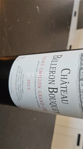 Bordeaux Saint-Émilion Grand Cru Grand Cru Château Billeron Bouquey 2013