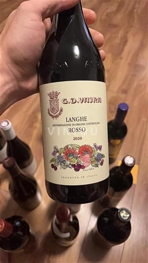 Víno Rouge sec Rosso G.D. Vajra 2020 Itálie Piemont Langhe DOC