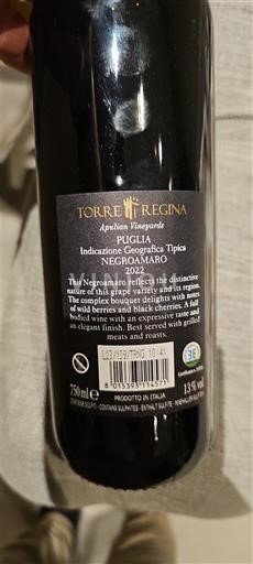 Pouilles Torre Regina Negroamaro 2022