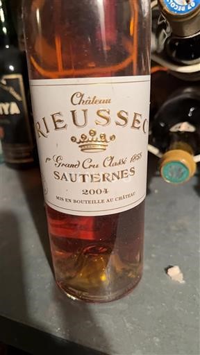 Bordeaux Sauternes Premier Cru Château Rieussec 2004