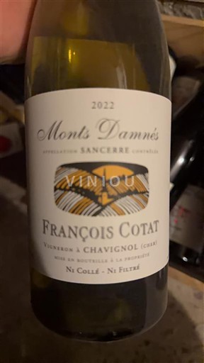 Viner Blanc sec Monts Damnés François Cotat 2022 Frankrike Loiredalen Sancerre AOC