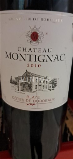 Bordeaux Blaye-Côtes-de-Bordeaux Château Montignac 2010