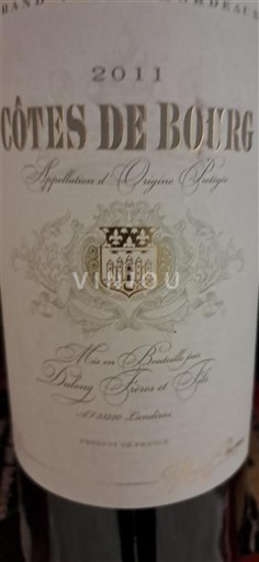 Burdeos Côtes-de-bourg Dubarry Frères et Sœur 2011