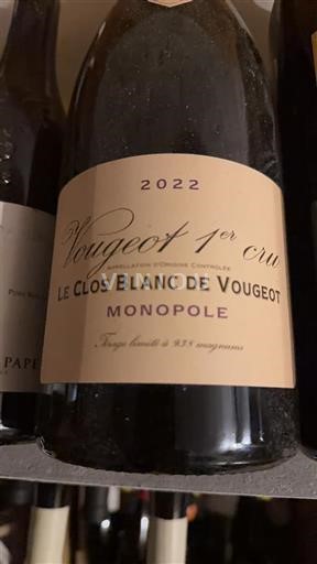 Bourgogne Vougeot Premier Cru Domaine La Vougeraie Monopole 2022