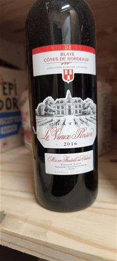 Burdeos Blaye-Côtes de Burdeos Le Vieux Pinson 2016