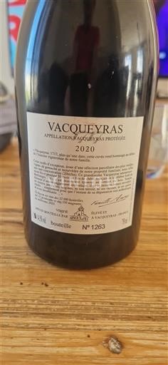 Vina Rouge sec 2020 Arnoux et Fils 2020 Francija Rona dolina Vacqueyras AOC
