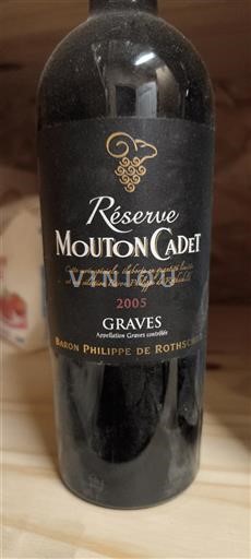 Bordéus Graves Baron Philippe de Rothschild Réserve Mouton Cadet 2005