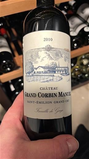 Bordeaux Saint-Émilion Grand Cru Grand Cru Château Grand Corbin Manuel 2010