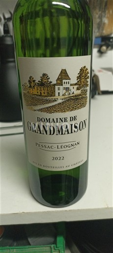 Bordeaux Pessac-Léognan Domaine Grandmaison 2022