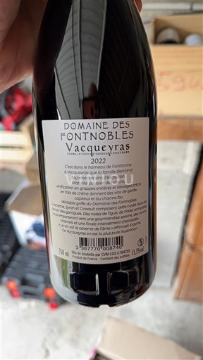 Rhônen laakso Vacqueyras Domaine S Fontnobles 2022