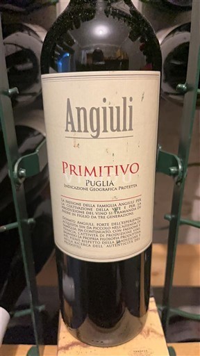 Pouilles Primitivo del Salento Angiuli 2022