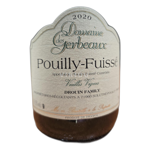 Burgundija Pouilly-fuissé Domaine des Gerbeaux Vieilles Vignes 2020