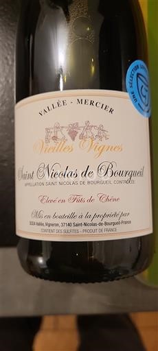 Rượu vang Rouge sec Vieilles Vignes Vallée-Mercier 2024 Pháp Thung lũng sông Loire Saint-Nicolas-De-Bourgueil AOC