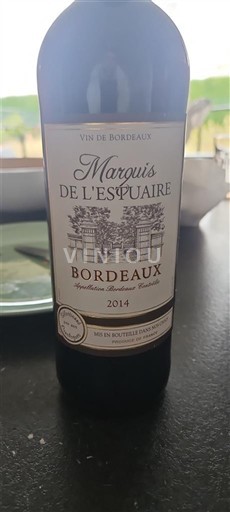 Burdeos Bordeaux Marquis de l'Esquaire 2014