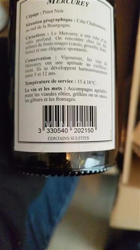 Bourgondië Mercurey Les Boiseuils 2023