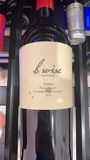 Rượu vang Rouge sec Trios B. Wise Vineyards 2018 Mỹ Vùng trồng nho được cấp phép California Napa Valley AVA