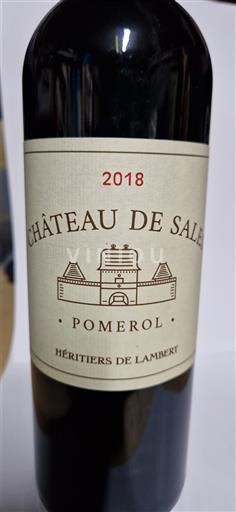 Bordeaux Pomerol Château Sales 2018