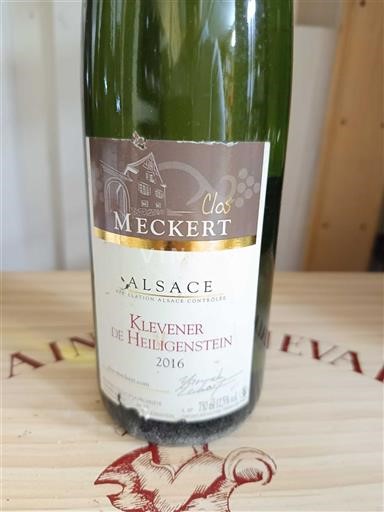 Alsasko Klevener-de-heiligenstein Clos Meckert 2016