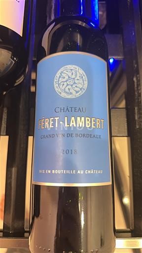 Burdeos Bordeaux superior Château FÉRET-LAMBERT 2018
