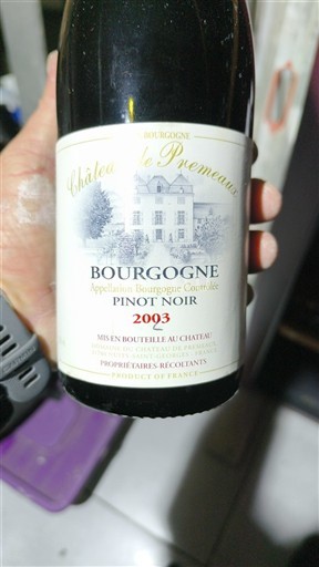 Burgundi Bourgogne Château Premeaux 2023