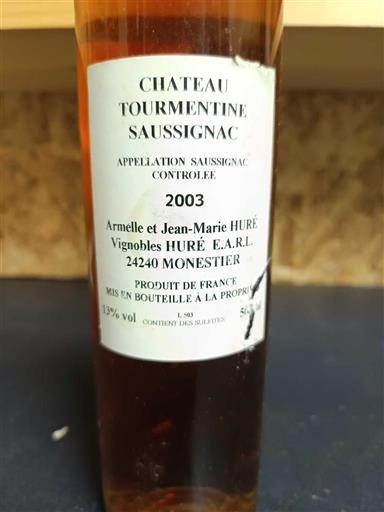 South West Saussignac Château Tourmentine Eric verdier 2003