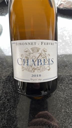 Bourgogne Chablis Simonnet-Febvre 2018