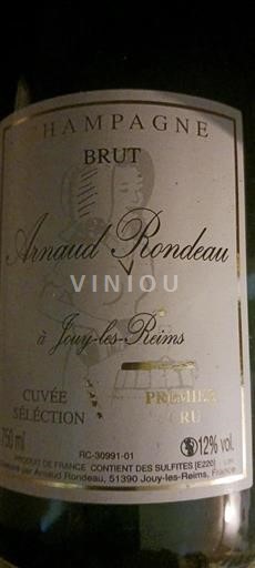 Champagne Sâm-panh Premier Cru Arnaud Rondeau Sélection Không niên vụ
