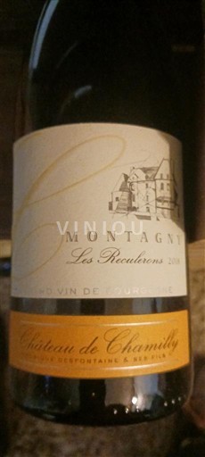 Burgundija Montagny Château Chamilly Les Reculerons 2018