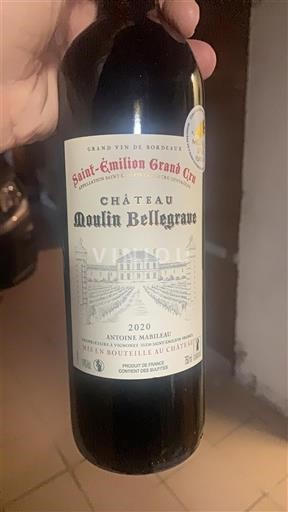 Bordeaux Saint-Émilion Grand Cru Grand Cru Château Moulin Bellegrave 2020