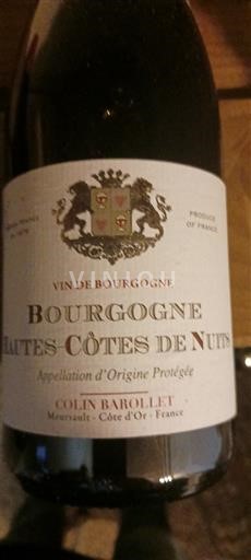 Bourgogne Hautes Côtes de Nuits Colin Barollet 2022