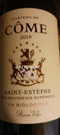 Bordeaux Saint-Estèphe Cru Bourgeois Supérieur Château Côme 2019