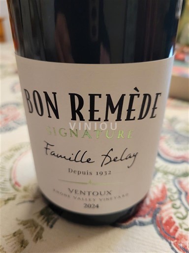 Vini Rouge sec Signature Bon Remède 2024 Francia Valle del Rodano Ventoux AOC