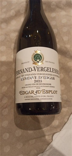 Burgundsko Pernand-Vergelesses Edgar d'Esplot Réserve d'Edgar 2023